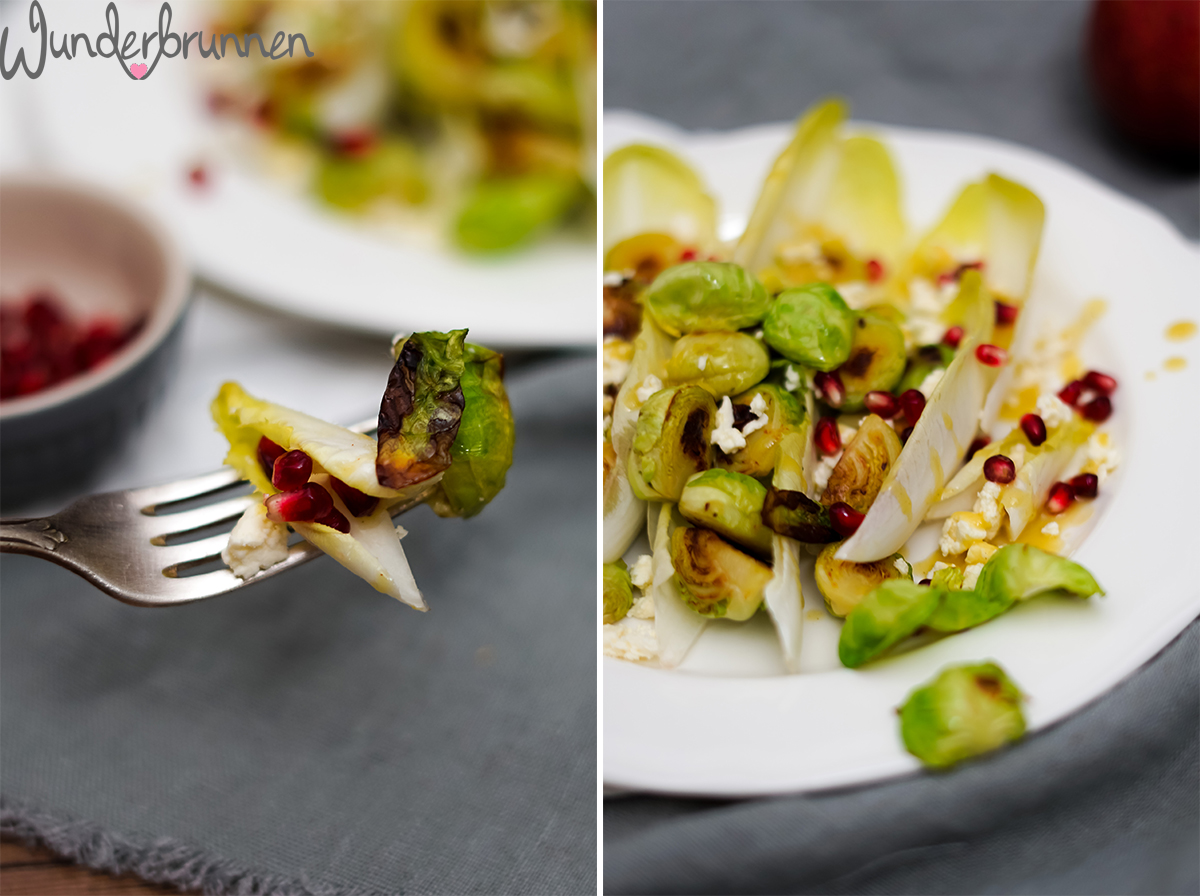 Winterlicher Salat mit Chicorée und Rosenkohl - Wunderbrunnen - Foodblog - Fotografie