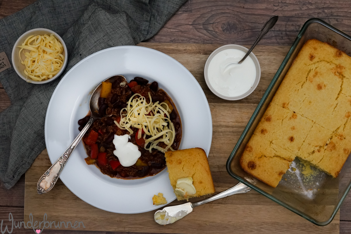 Chili con Carne mit Maisbrot - Wunderbrunnen - Foodblog - Fotografie