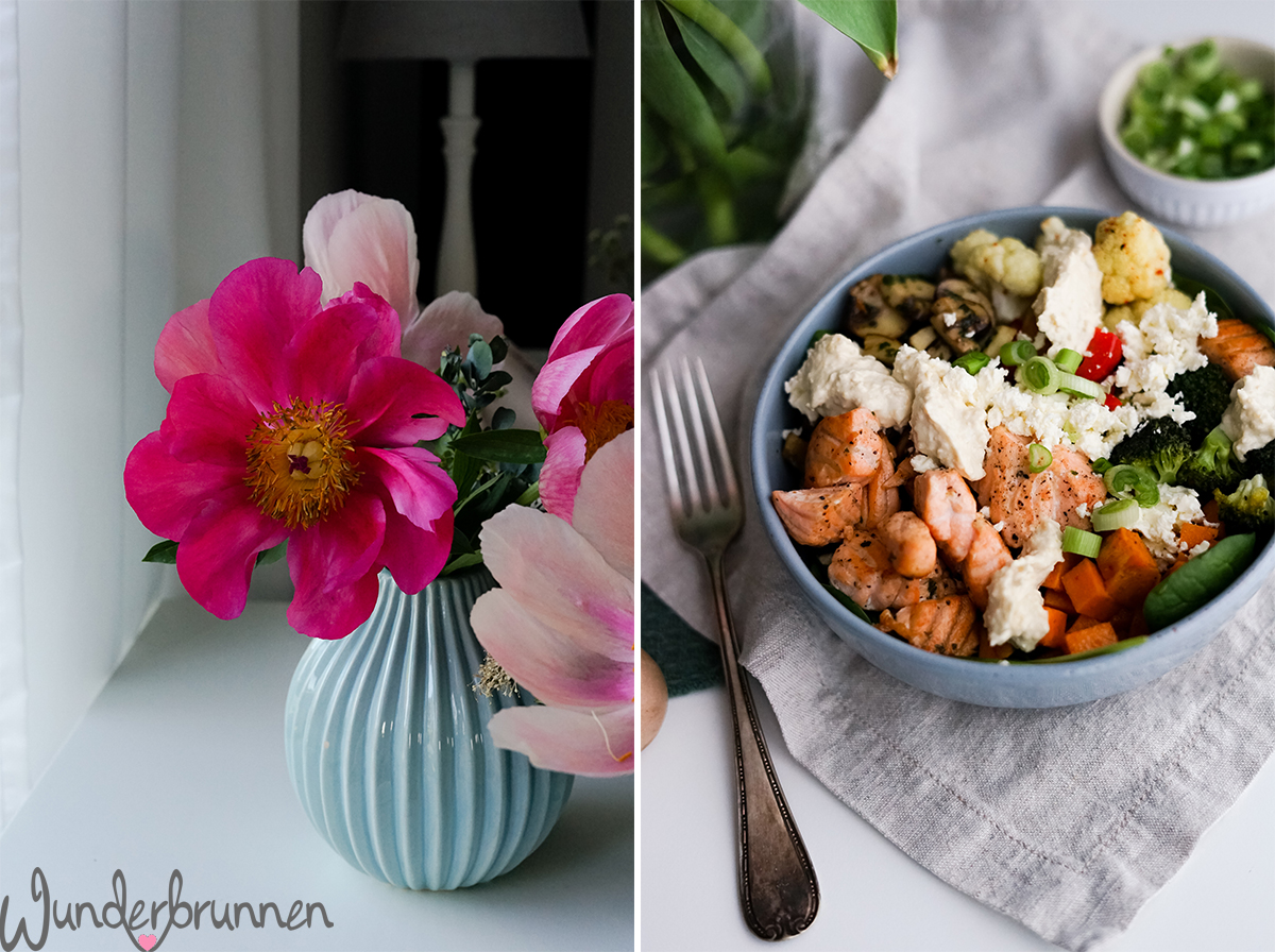 Gemüse-Bowl mit Lachs - Wunderbrunnen - Foodblog - Fotografie