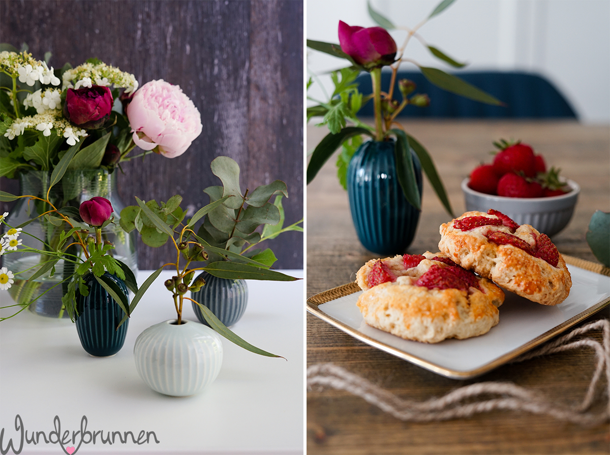 Erdbeer-Scones und Vasen - Wunderbrunnen - Foodblog - Fotografie