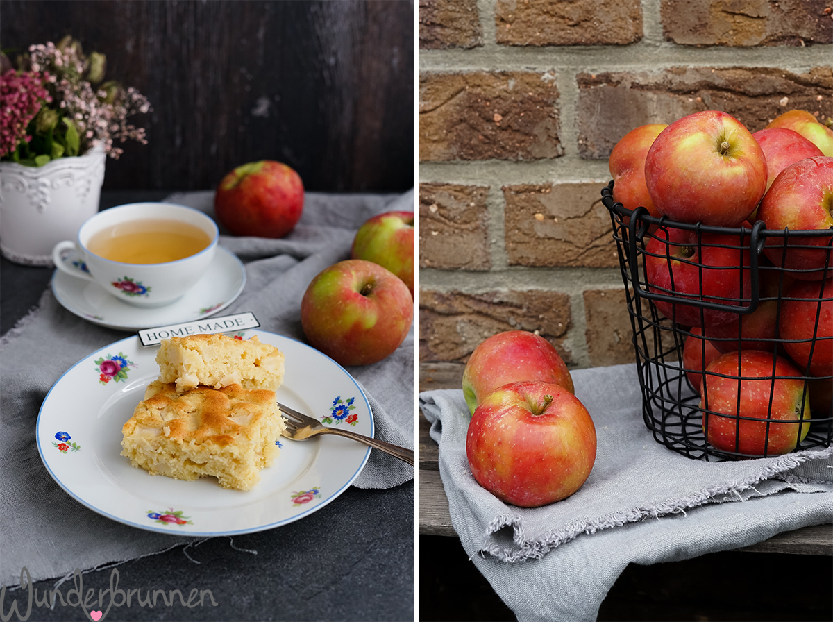 Schneller Apfelkuchen vom Blech - Wunderbrunnen - Foodblog - Fotografie